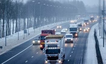wegen dicht en rijstroken afgesloten