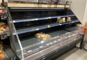 Empty shelves in some supermarkets as snow halts deliveries