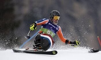 Zitskiër De Langen wint zilveren medaille op de reuzenslalom
