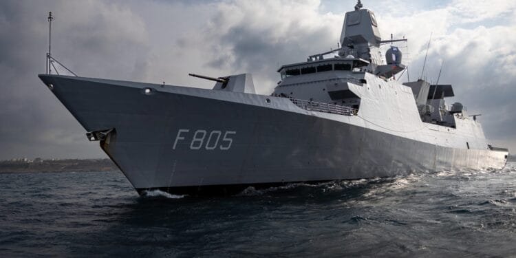Broadcaster posts tracker to Dutch frigate and follows its route