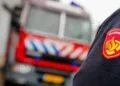 Natuurbrand in bos bij Den Ham in Overijssel