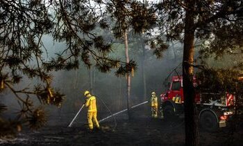 Na dagen blussen het sein brand meester gegeven bij brand Weert