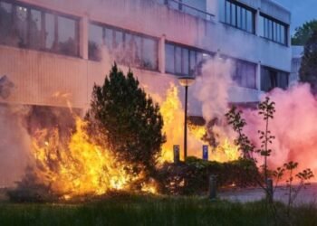 Arson and arrests as anti-asylum protests escalate