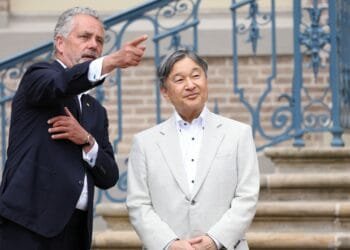 Japanese emperor lays war memorial wreath on Dutch state visit