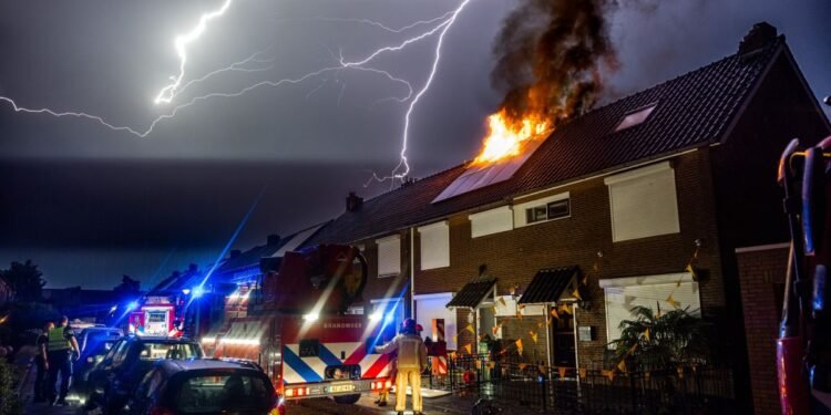 Lightning and storm damage end Dutch heatwave