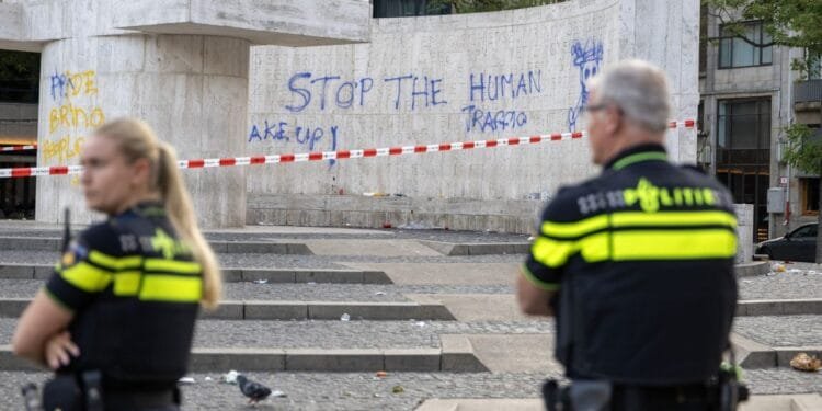 Police arrest two after Amsterdam war memorial defaced