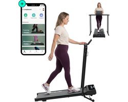 Dreaver Elevate Pro - 2 in 1 Loopband Inklapbaar 12KM/U met 9% Hellingsfunctie - Inclusief App & Accessoires - Hardloopband - Treadmill - Wandelband - Walking pad - Voor Thuis