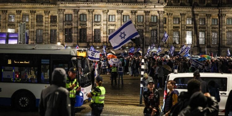 Pro-Palestinian protesters arrested at Israel event in Amsterdam