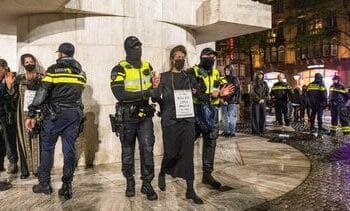 Tientallen pro-Palestijnse betogers aangehouden op de Dam