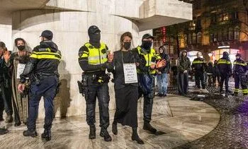 Tientallen pro-Palestijnse betogers aangehouden op de Dam