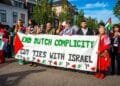 Pro-Palestijnse demonstratiemars door binnenstad van Leiden